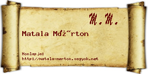 Matala Márton névjegykártya